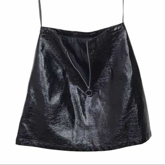 Alexa Chung for M&S Black PVC A Line Mini Skirt - Picture 4 of 7